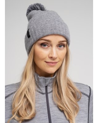 Hue | 100% merino uld | Grå -Dovre Women