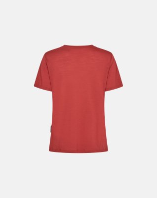 T-shirt "light" | 100% uld | Rød -Dovre Women