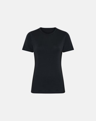 T-shirt | 100% merino uld | Sort -Dovre Women