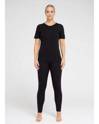 T-shirt | 100% merino uld | Sort -Dovre Women