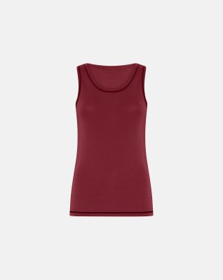 Tanktop | 100% merino uld | Rød -Dovre Women