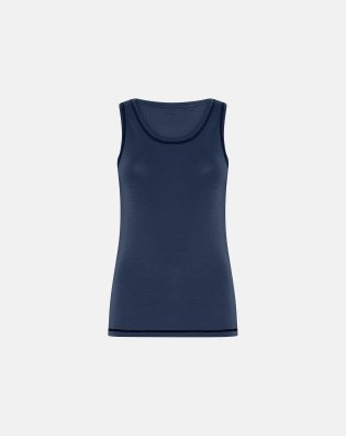 Tanktop | 100% merino uld | Navy -Dovre Women