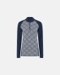 Langærmet t-shirt "half zip" | 100% merino uld | Navy - Dovre Women