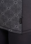 Langærmet t-shirt "half zip" | 100% merino uld | Grå -Dovre Women