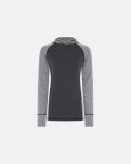 Langærmet t-shirt med hætte | 100 % merino uld | Grå -Dovre Women