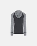 Langærmet t-shirt med hætte | 100 % merino uld | Grå -Dovre Women