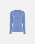 Langærmet t-shirt | 100% merino uld | Blå -Dovre Women