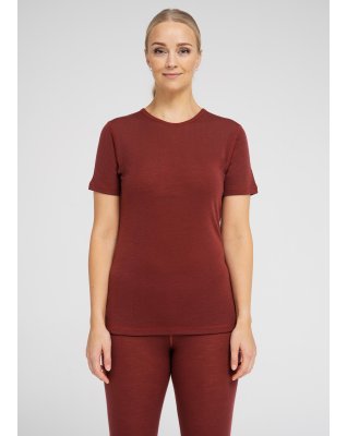 T-shirt | 100% merino uld | Rød -Dovre Women