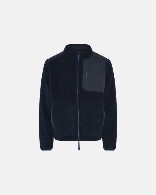 Teddy fleece jakke | Polyester | Navy