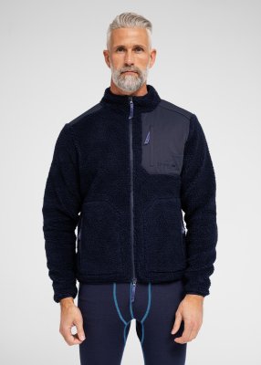 Teddy fleece jakke | Polyester | Navy