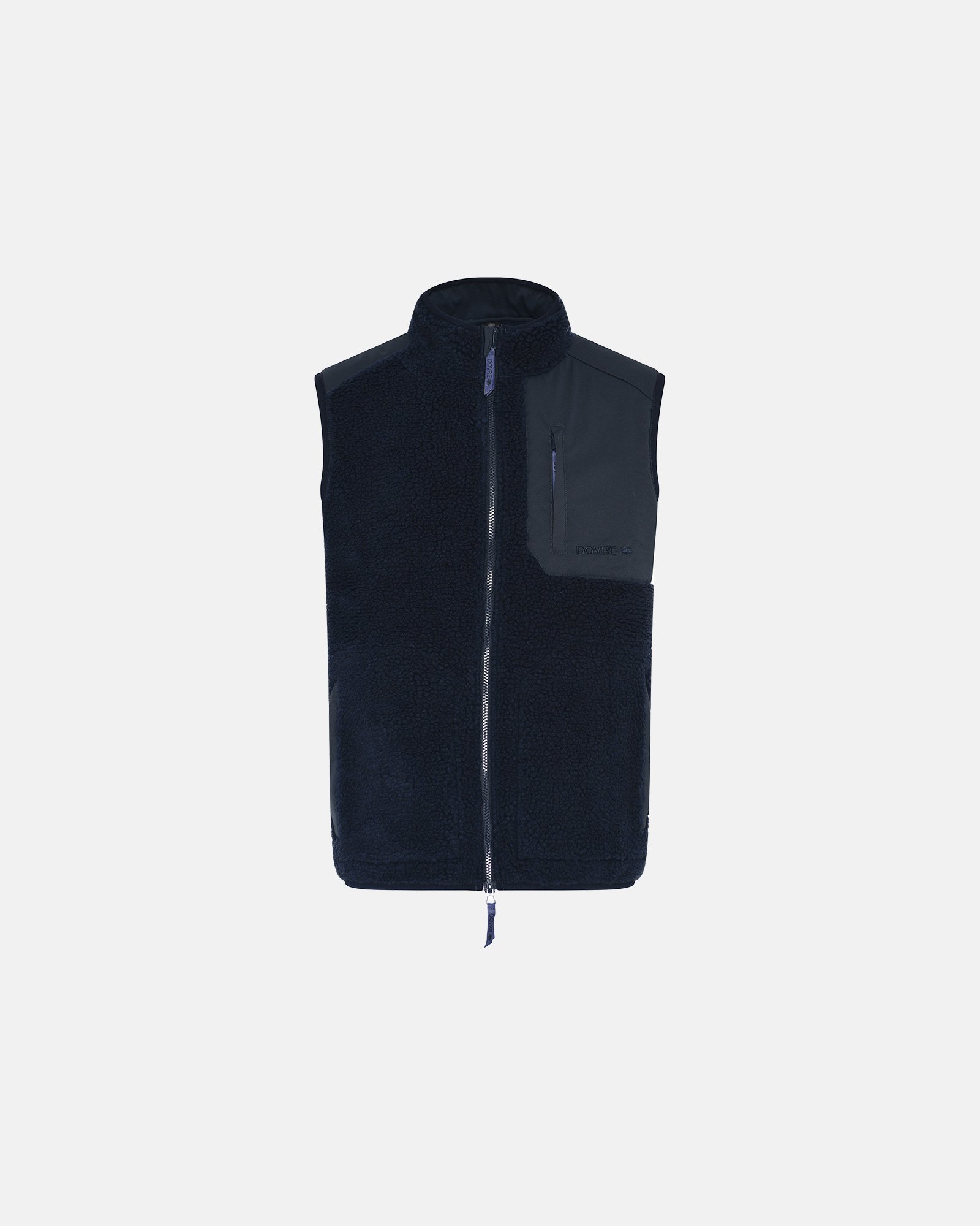 Teddy fleece vest | Polyester | Navy -Dovre