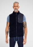 Teddy fleece vest | Polyester | Navy -Dovre
