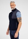 Teddy fleece vest | Polyester | Navy -Dovre