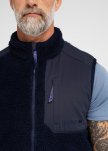 Teddy fleece vest | Polyester | Navy -Dovre