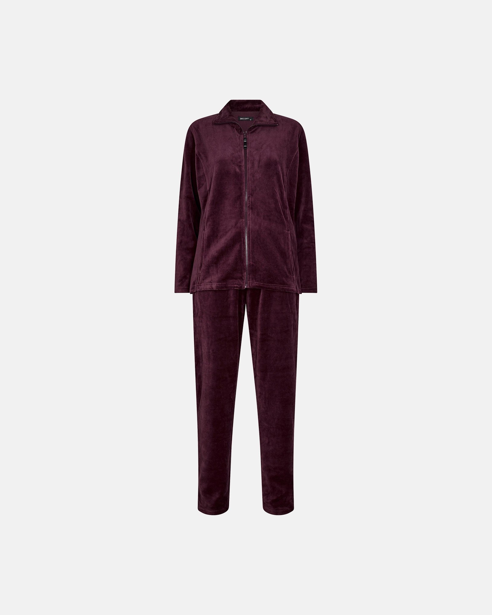 Pyjamas sæt i velour | Bomuld | Rød -Decoy
