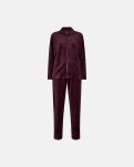 Pyjamas sæt i velour, Bomuld, Rød