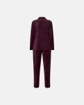 Pyjamas sæt i velour, Bomuld, Rød