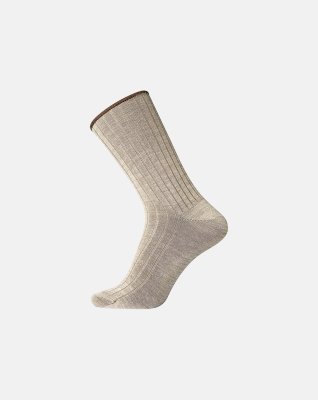 Strømper "no elastic" 3-pak | Uld | Lys sand -Dovre