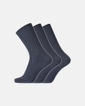 Strømper "no elastic" 3-pak | Uld | Navy -Dovre