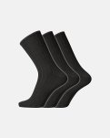 Strømper "no elastic" 3-pak | Uld | Sort -Dovre