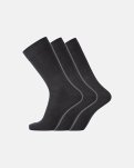 Strømper "no elastic" 3-pak | Bomuld | Sort -Dovre
