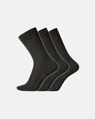Strømper 3-pak | Bomuld | Sort -Dovre