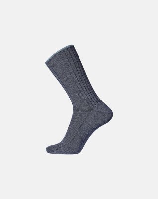 Strømper "no elastic" | Uld | Blå -Egtved