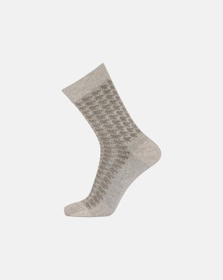 Strømper "regular" | Bomuld | Beige mønster -Egtved