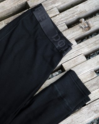Long johns m. gylp | 100% økologisk bomuld | Sort -Dovre