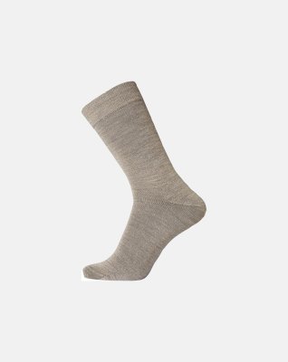 Strømper "twin" | Uld/bomuld | Mørk beige -Egtved