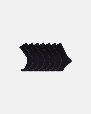 Strømper 7-pak | Bambusviskose | Sort -Dovre