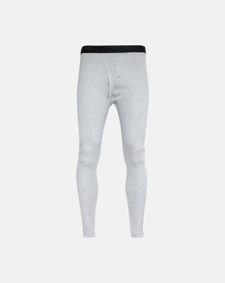 Long johns m. gylp | 100% økologisk bomuld | Lys grå -Dovre