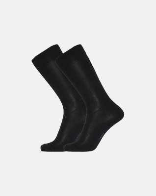 Strømper 2-pak | Økologisk uld | Sort -Dovre