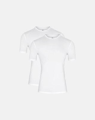 T-shirt "o-neck" 2-pak | GOTS bomuld | Hvid -Dovre