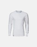 Langærmet t-shirt "Grandad" | 100% økologisk bomuld | Hvid -Dovre