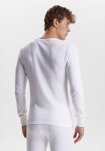 Langærmet t-shirt "Grandad" | 100% økologisk bomuld | Hvid -Dovre