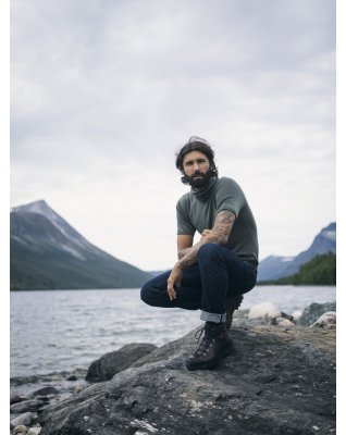 T-shirt | 100% økologisk uld | Grøn -Dovre