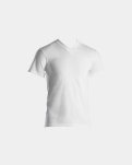 T-shirt "v-hals" | 100% økologisk bomuld | Hvid -Dovre