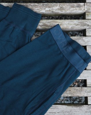 Long johns m. gylp "3/4 længde" | 100% økologisk bomuld | Navy -Dovre