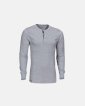 Langærmet t-shirt "Grandad" | 100% økologisk bomuld | Lys grå - Dovre