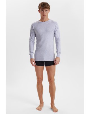 Langærmet t-shirt | 100% økologisk bomuld | Lys grå -Dovre