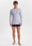 Langærmet t-shirt | 100% økologisk bomuld | Lys grå -Dovre