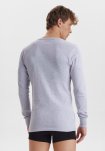 Langærmet t-shirt | 100% økologisk bomuld | Lys grå -Dovre