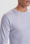 Langærmet t-shirt | 100% økologisk bomuld | Lys grå -Dovre