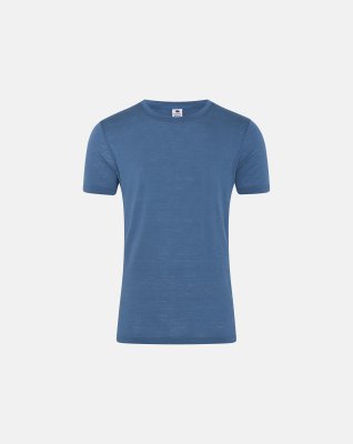 T-shirt | 100% økologisk uld | Blå -Dovre