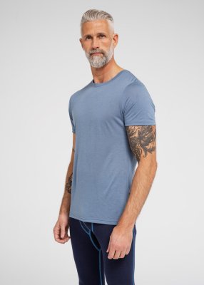 T-shirt | 100% økologisk uld | Blå