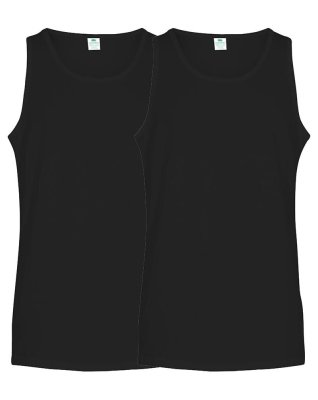 Tanktop 2-pak | GOTS bomuld | Sort -Dovre