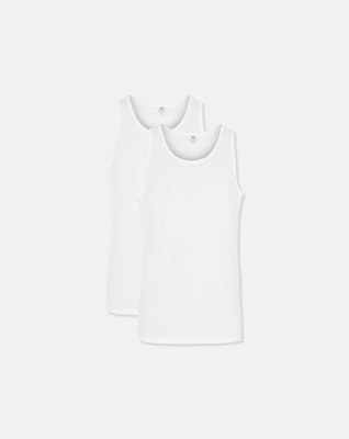 Tanktop 2-pak | GOTS bomuld | Hvid -Dovre