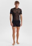 T-shirt "mesh" | 100% merino uld | Sort -Dovre