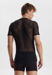 T-shirt "mesh" | 100% merino uld | Sort -Dovre